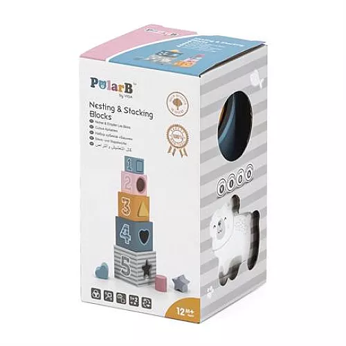 Развивающий набор сортер Кубики PolarB (9 деталей) от Viga Toys Развивающий набор сортер Кубики PolarB (9 деталей) от Viga Toys