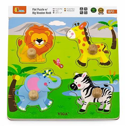Розвиваюча рамка вкладиш Тварини в Африці від Viga Toys Розвиваюча рамка вкладиш Тварини в Африці від Viga Toys