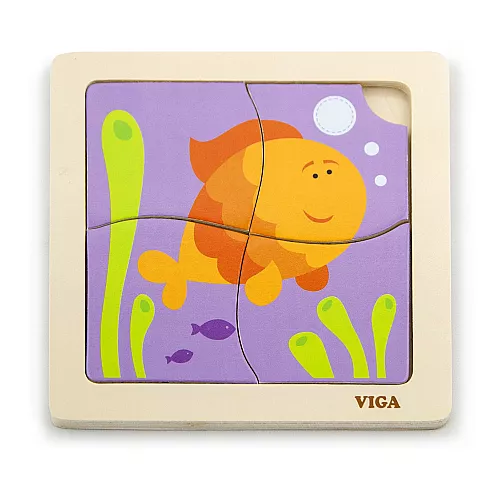 Развивающий мини пазл Рыбка от Viga Toys Развивающий мини пазл Рыбка от Viga Toys