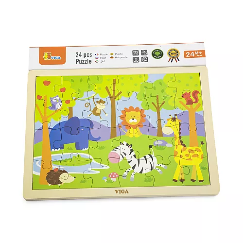 Розвиваючий пазл Сафарі (24 елемента) від Viga Toys Розвиваючий пазл Сафарі (24 елемента) від Viga Toys