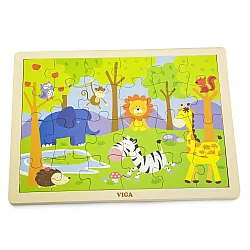 Развивающий пазл Сафари (24 элемента) от Viga Toys