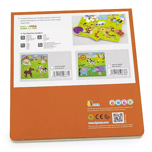 Развивающий пазл Сафари (9 элементов) от Viga Toys Развивающий пазл Сафари (9 элементов) от Viga Toys