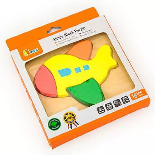 Развивающая игрушка пазл Самолетик от Viga Toys Развивающая игрушка пазл Самолетик от Viga Toys