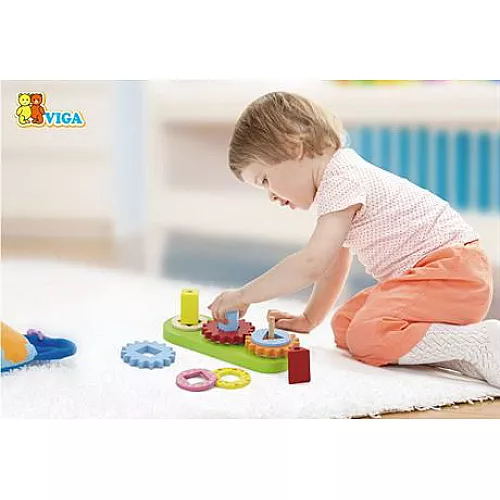 Развивающая игрушка Цветные шестеренки от Viga Toys Развивающая игрушка Цветные шестеренки от Viga Toys