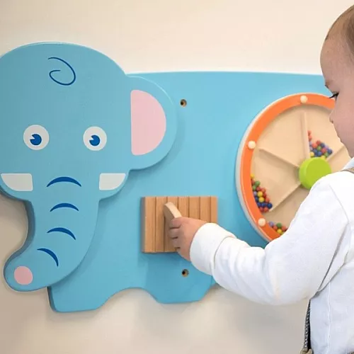 Розвиваючий бізіборд Слоник від Viga Toys Розвиваючий бізіборд Слоник від Viga Toys