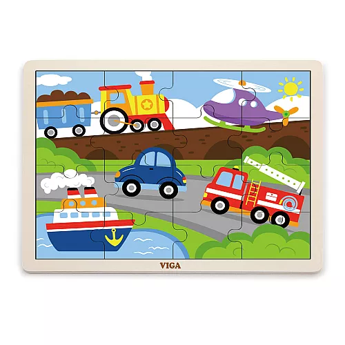 Развивающий пазл Транспорт от Viga Toys Развивающий пазл Транспорт от Viga Toys