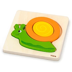 Розвиваюча іграшка пазл Равлик від Viga Toys
