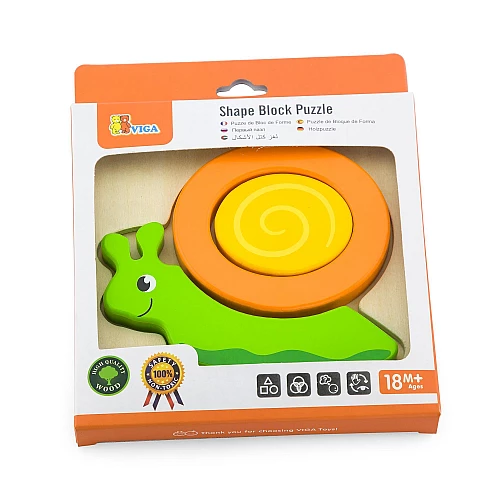 Розвиваюча іграшка пазл Равлик від Viga Toys