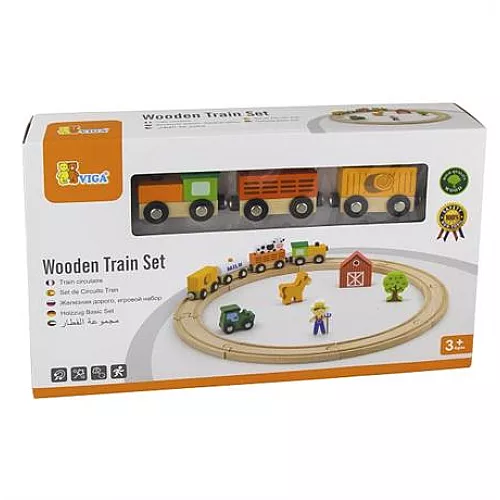 Розвиваючий набір Залізниця і фермер (19 деталей) від Viga Toys