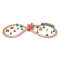 Развивающий набор Железная дорога (39 деталей) от Viga Toys