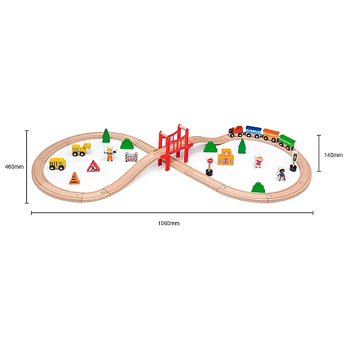 Розвиваючий набір Залізниця (39 деталей) від Viga Toys