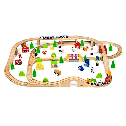 Развивающий набор Железная дорога (90 деталей) от Viga Toys