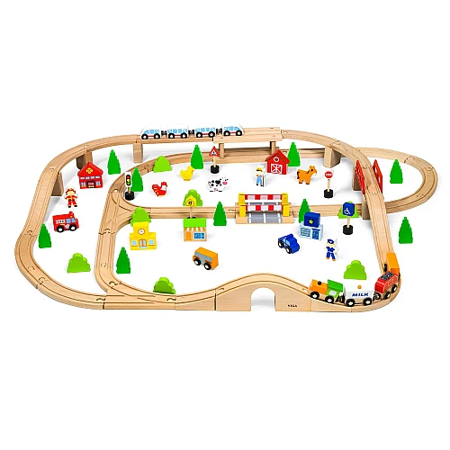 Розвиваючий набір Залізниця (90 деталей) від Viga Toys