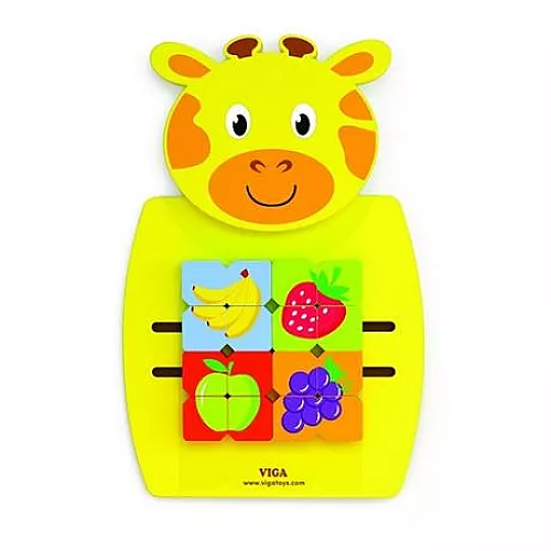 Развивающая игрушка бизиборд с пазлами Жираф от Viga Toys Развивающая игрушка бизиборд с пазлами Жираф от Viga Toys