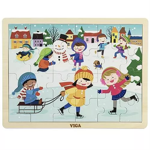 Розвиваючий пазл Зима від Viga Toys Розвиваючий пазл Зима від Viga Toys
