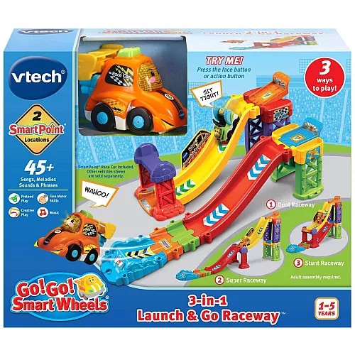Развивающий набор Go! Go! Smart Wheels 3-в-1 Гоночная трасса от VTech Развивающий набор Go! Go! Smart Wheels 3-в-1 Гоночная трасса от VTech