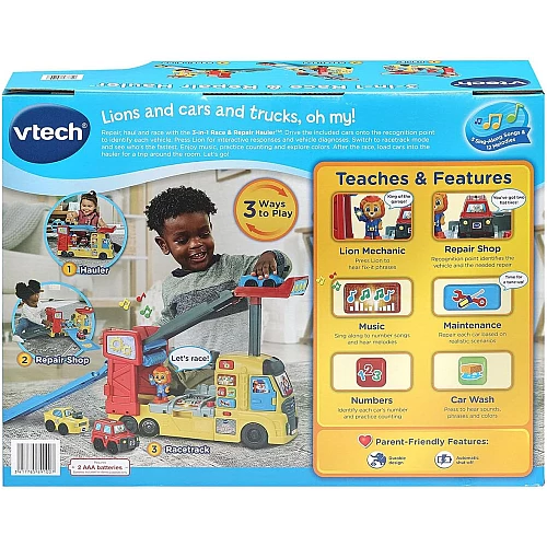 Набор 3 в 1 Гоночные автомобили и мастерская от VTech