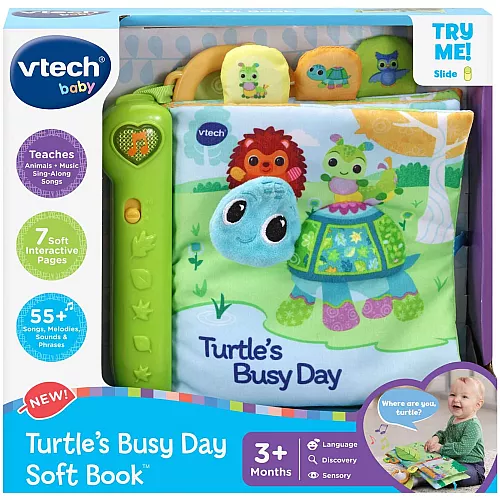 Розвиваюча м'яка інтерактивна книжка Черепаха від VTech Розвиваюча м'яка інтерактивна книжка Черепаха від VTech
