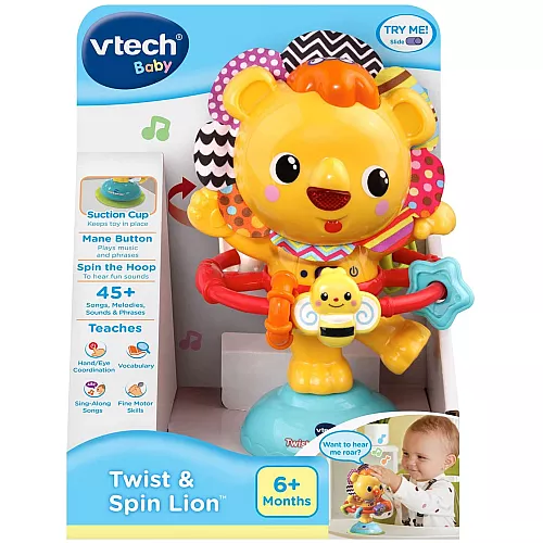 Развивающая музыкальная игрушка на присоске Львенок от VTech Развивающая музыкальная игрушка на присоске Львенок от VTech