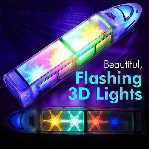 Развивающая игрушка Светящийся 3D поезд от WolVolk Развивающая игрушка Светящийся 3D поезд от WolVolk