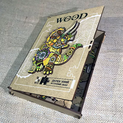 Развивающий деревянный пазл Динозавр от WOOD Puzzle Развивающий деревянный пазл Динозавр от WOOD Puzzle