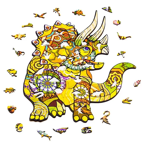 Развивающий деревянный пазл Динозавр от PuzzleOk Развивающий деревянный пазл Динозавр от PuzzleOk