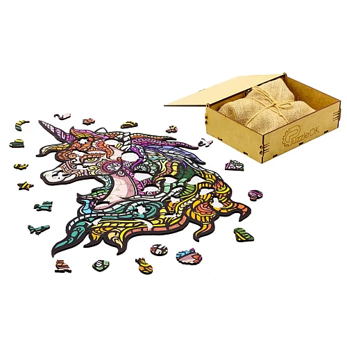 Развивающий деревянный пазл Единорог от PuzzleOk