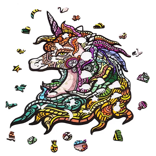 Развивающий деревянный пазл Единорог от PuzzleOk
