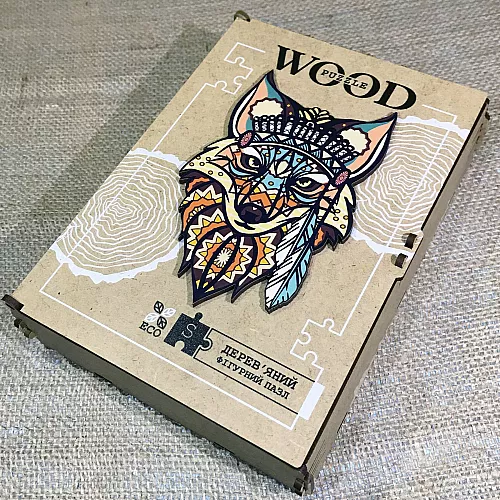 Розвиваючий дерев'яний пазл Лісова лисиця від WOOD Puzzle Розвиваючий дерев'яний пазл Лісова лисиця від WOOD Puzzle