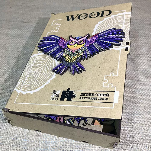 Развивающий деревянный пазл Волшебная сова от WOOD Puzzle Развивающий деревянный пазл Волшебная сова от WOOD Puzzle