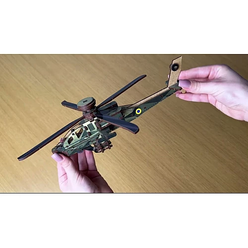 Деревянный 3D-конструктор Вертолет Sky Chopper (125 деталей) от PuzzleOk