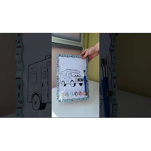 Набір для розфарбовування Поліцейська машинка від PuzzleOk