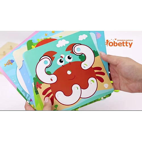 Деревянный конструктор Алфавит и цифры от Obetty