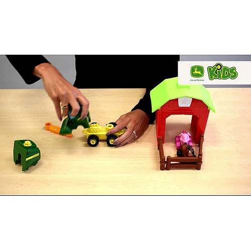 Розвиваючий конструктор Трактор із загоном від John Deere Kids