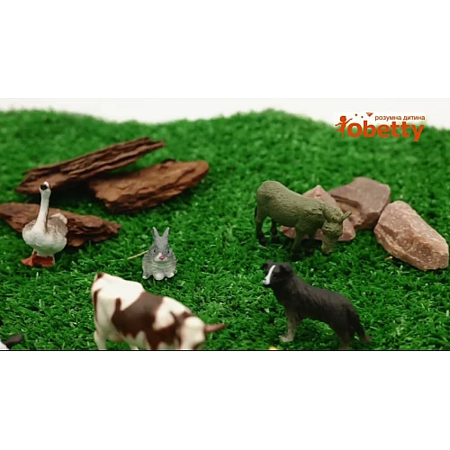 Розвиваючий набір міні фігурки Тварини на фермі (14 шт) від Obetty