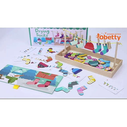 Развивающая игра Сушка носков от Obetty
