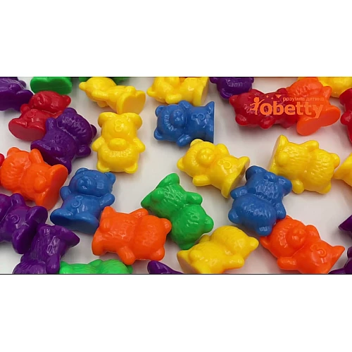 Набор для сортировки и счета Медведи (71 предмет) от Obetty