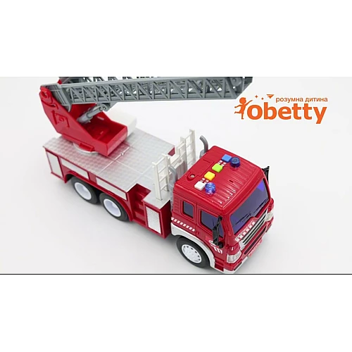 Розвиваюча іграшка Пожежна машина з автодрабиною від Obetty