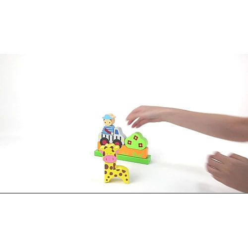 Розвиваючий магнітний конструктор Сафарі від Viga Toys