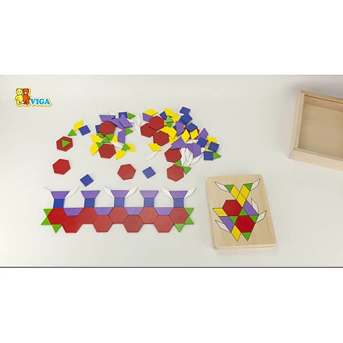 Развивающий набор Деревянная мозаика (158 деталей) от Viga Toys