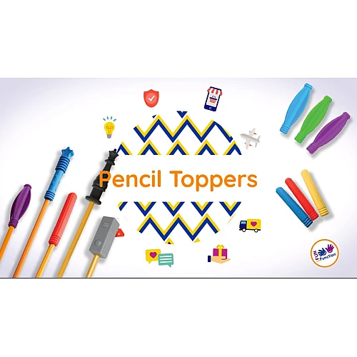 Жевательный сенсорный набор Насадки на ручки и карандаши (3 шт) от Fun and Function