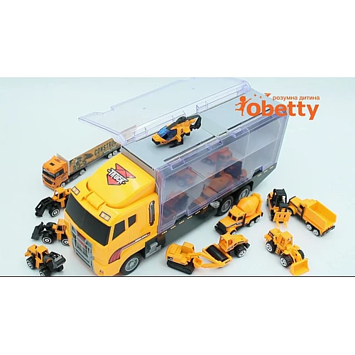 Розвиваючий набір Трак з будівельною технікою (11 шт) від Obetty
