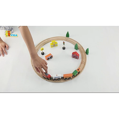 Розвиваючий набір Залізниця (90 деталей) від Viga Toys