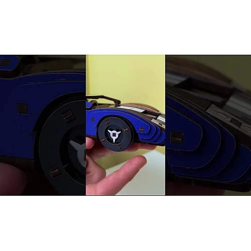 Деревянный 3D-конструктор Быстрый автомобиль GT (164 детали) от PuzzleOk
