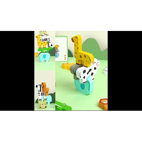 Розвиваюча дерев'яна гра балансир Тваринки від Obetty