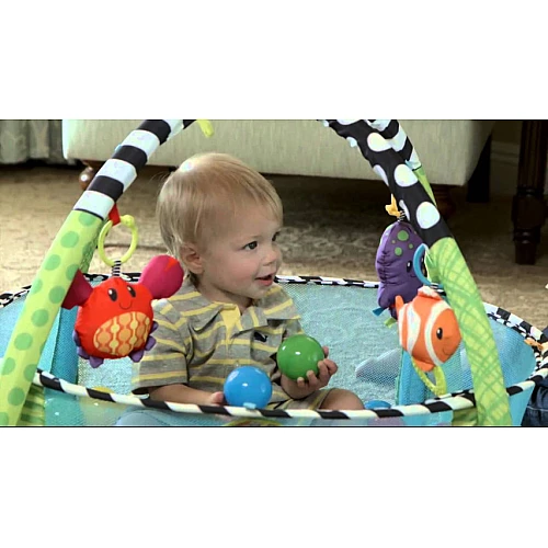 Развивающий игровой коврик бассейн Черепашка с шариками (40 шт) от Infantino