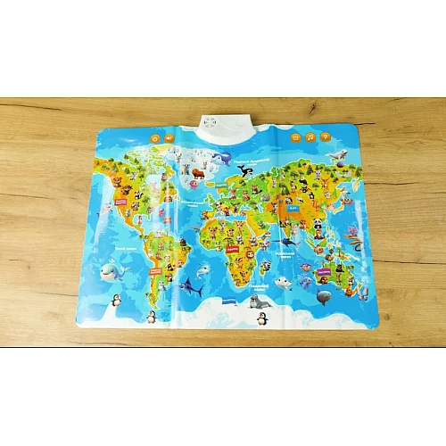 Інтерактивний плакат Мапа світу (українське озвучування)