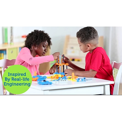 Строительный конструктор инженерно-строительный комплекс (100 шт) от Learning Resources