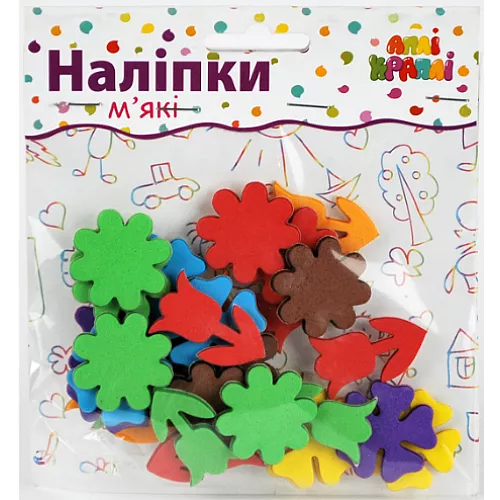 Набір для творчості м'які наліпки Квіточки Набір для творчості м'які наліпки Квіточки