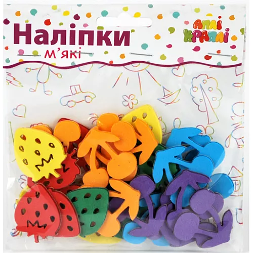 Набір для творчості м'які наліпки Ягоди (30 шт)
